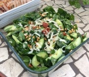 Spinatsalat med agurk